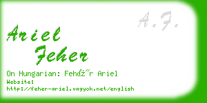 ariel feher business card